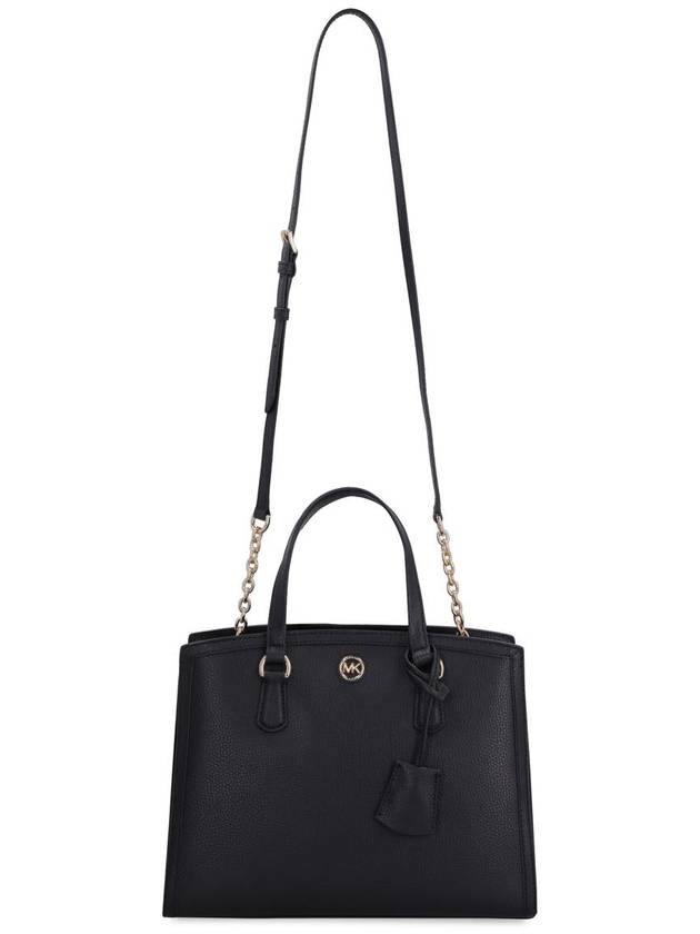 Chantal Medium Pebbled Leather Tote Bag Black - MICHAEL KORS - BALAAN 6