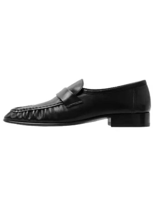 calfskin loafers black flats shoes - THE ROW - BALAAN 1