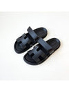 Chypre Leather Sandals Black - HERMES - BALAAN 2