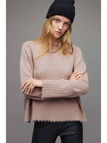 Kiera cashmere knit WK007V 6037 light pink - ALLSAINTS - BALAAN 1