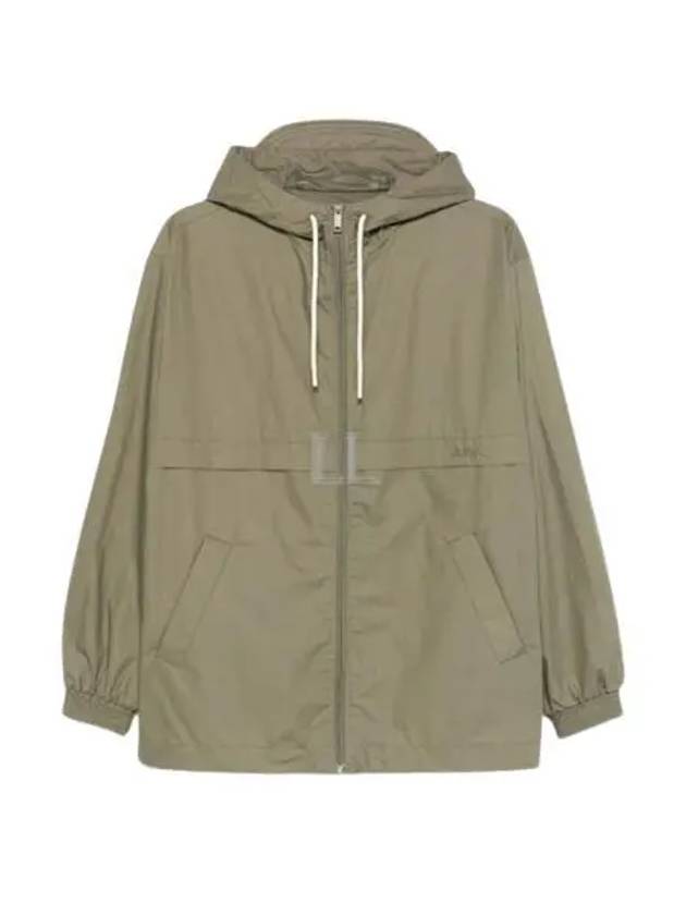 Drawstring Zip-Up Hoodie Green - A.P.C. - BALAAN 2