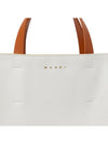 MUSEO Soft Shoulder Tote Bag White Orange - MARNI - BALAAN 9