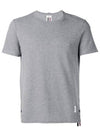 Men's Center Back Striped Short Sleeve T-Shirt Light Grey - THOM BROWNE - BALAAN 2