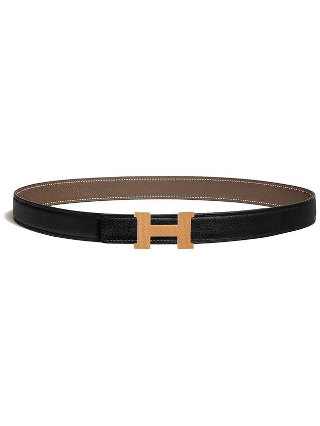 Constance Buckle Reversible Leather Belt Black Brown - HERMES - BALAAN 2