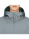 Metropolis Series Stretch Fleece Mixed Hooded Jacket Turbulence - CP COMPANY - BALAAN 7