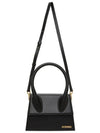 Jacquemus Le Chiquito Grand Gold Tone Logo Buff Leather Shoulder Bag Black - JACQUEMUS - BALAAN 4