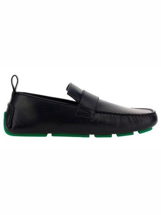 Men's Leather Loafers Black - BOTTEGA VENETA - BALAAN 1