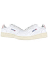 Medalist Pink Tab Leather Low Top Sneakers White - AUTRY - BALAAN 2