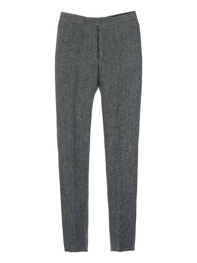 Men's Herringbone Backstrap Straight Pants Grey - THOM BROWNE - BALAAN 10