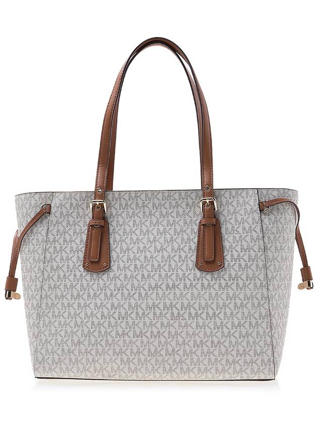 Voyager Medium Logo Shoulder Bag White - MICHAEL KORS - BALAAN 4