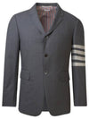 Plain Weave Suiting 4 Bar Classic Sport Jacket Medium Grey - THOM BROWNE - BALAAN 4