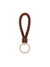 Intrecciato Leather Key Holder Barolo - BOTTEGA VENETA - BALAAN 3