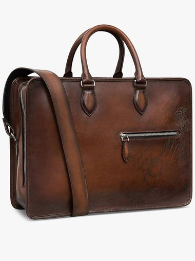 Doujour Scritto Venezia Leather Briefcase Kakao Intenso - BERLUTI - BALAAN 1