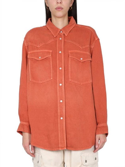 Women's Shirt Orange - ISABEL MARANT ETOILE - BALAAN 2