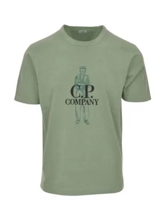 1020 Jersey British Sailor Short Sleeve T-Shirt Green - CP COMPANY - BALAAN 2