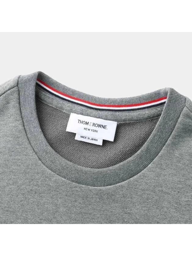 4 Bar Tonal Crew Neck Sweatshirt Grey - THOM BROWNE - BALAAN 4