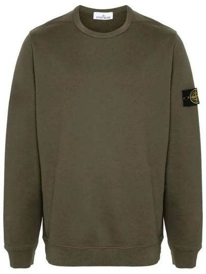 Wappen Patch Crew Neck Cotton Sweatshirt Musk Green - STONE ISLAND - BALAAN 2