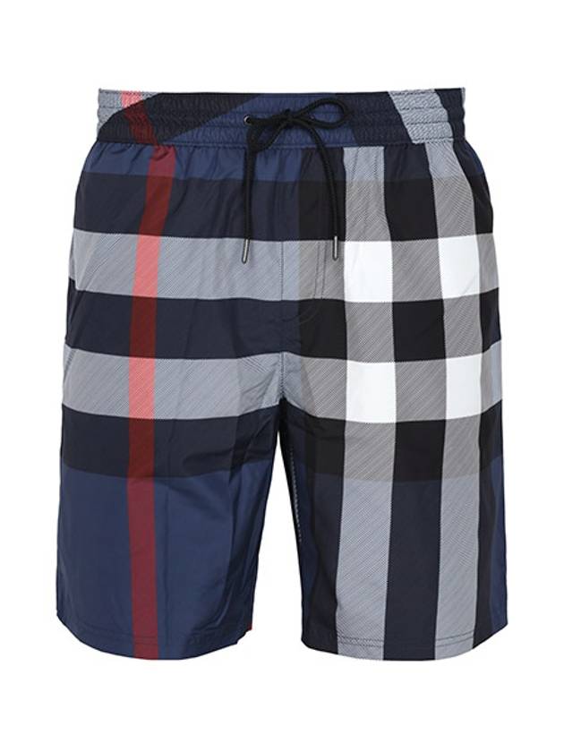 Check Swim Shorts Blue - BURBERRY - BALAAN 2