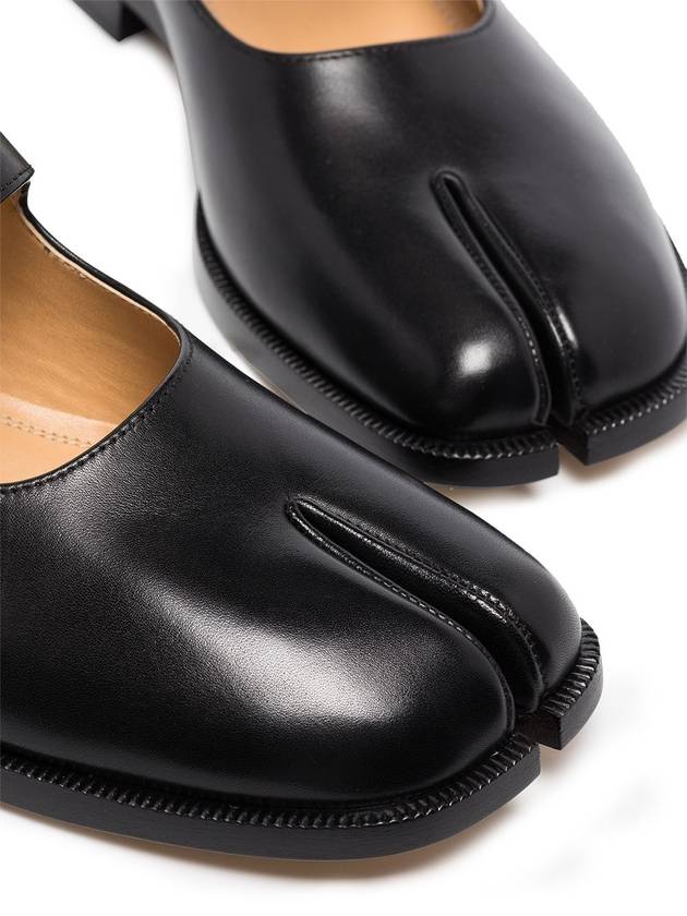 Women's Tabi Calfskin Mary Jane Flat Shoes Black - MAISON MARGIELA - BALAAN 5