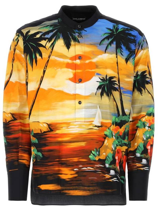 Men's Hawaiian Print Nylon Sweatshirt - DOLCE&GABBANA - BALAAN 2