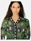 Floral Archive Jacquard Cotton Cardigan Green - KENZO - BALAAN 4