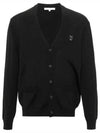 Bold Fox Head Patch Regular Cardigan Black - MAISON KITSUNE - BALAAN 2