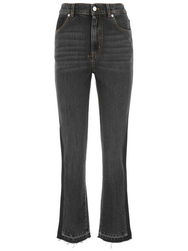 Women's Hem Tassel Jeans Black - ALEXANDER MCQUEEN - BALAAN 2