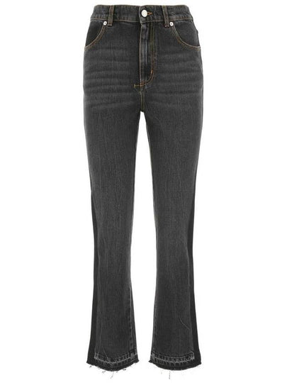 Women's Hem Tassel Jeans Black - ALEXANDER MCQUEEN - BALAAN 2