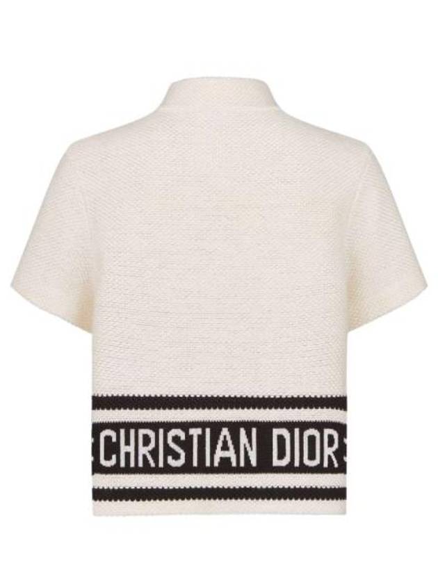 Mariniere Cotton Knit Short Sleeve Jacket Black White - DIOR - BALAAN 3