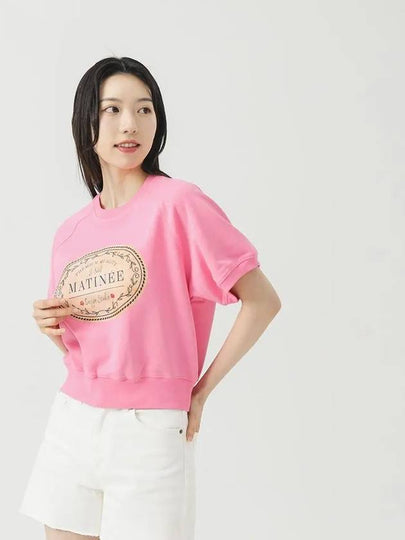 Matinee Vintage Label Half Sweat Shirt PINK - LE SOLEIL MATINEE - BALAAN 2