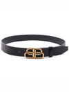 BB Logo Leather Belt Black - BALENCIAGA - BALAAN 5