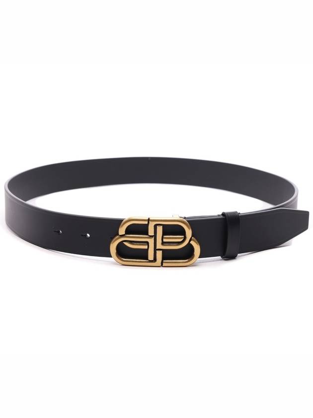 BB Logo Leather Belt Black - BALENCIAGA - BALAAN 5