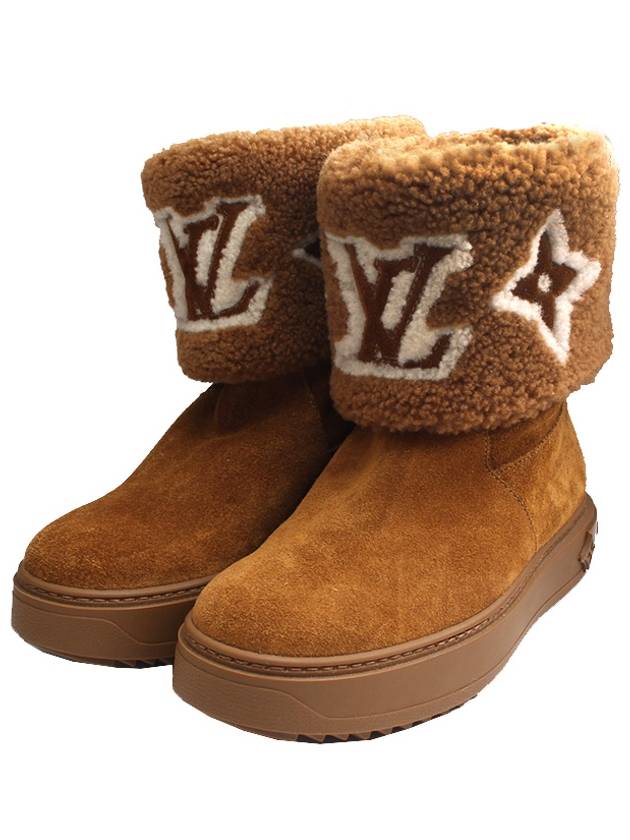 LV Camel Sheepskin Boots 36 - LOUIS VUITTON - BALAAN 1