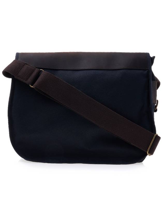 Taras Waxed Leather Cross Bag Navy - BARBOUR - BALAAN 4