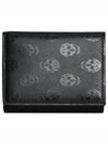 Skull Pattern Half Wallet Black - ALEXANDER MCQUEEN - BALAAN 2