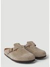 Boston side logo buckle fastening leather suede mules - BIRKENSTOCK - BALAAN 2