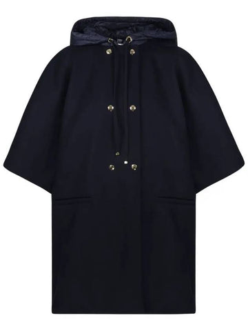 Hooded Cape Navy 3G000 10 0U319 778 - MONCLER - BALAAN 1