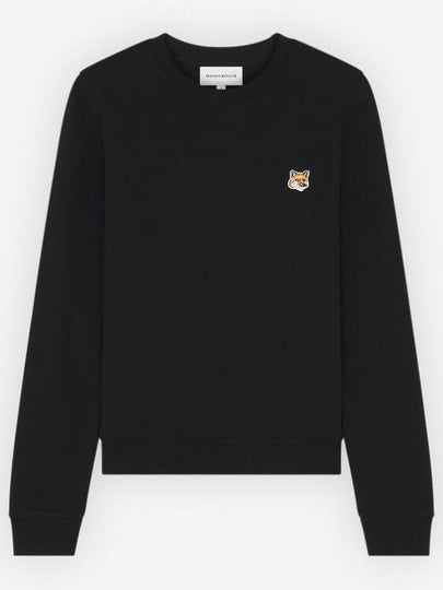 Fox Head Patch Regular Sweatshirt Black - MAISON KITSUNE - BALAAN 2