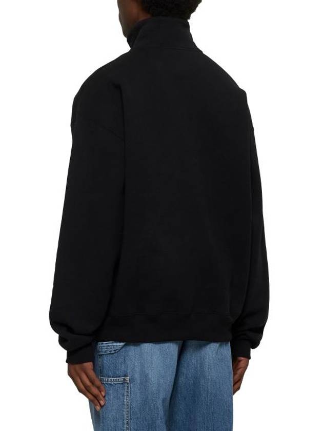 La Croisiere The Gros Grain Zipped Rollneck Sweatshirt Black - JACQUEMUS - BALAAN 4