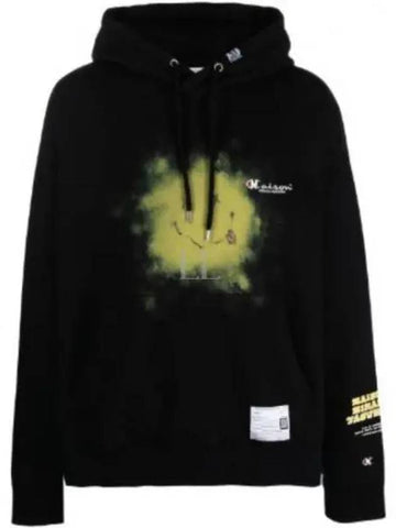 A10HD721 Black Graphic Print Hoodie - MIHARA YASUHIRO - BALAAN 1