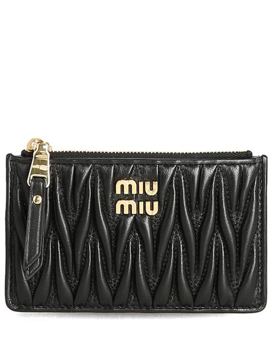 Matelasse Leather Envelope Wallet Black - MIU MIU - BALAAN 2