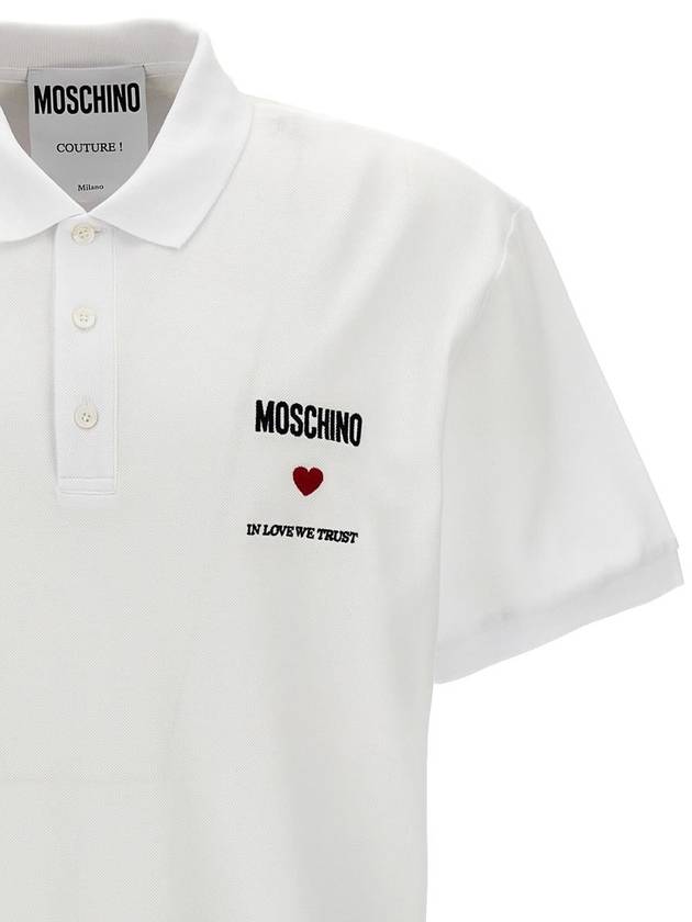 Polo T-Shirt J160202421001 White - MOSCHINO - BALAAN 4