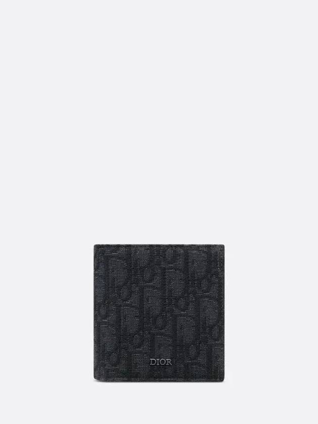 Compact Vertical Oblique Jacquard Card Wallet Black - DIOR - BALAAN 2