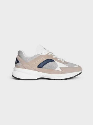 Runner CR 01 Lace Up Mesh Suede Low Top Sneakers Beige - CELINE - BALAAN 1