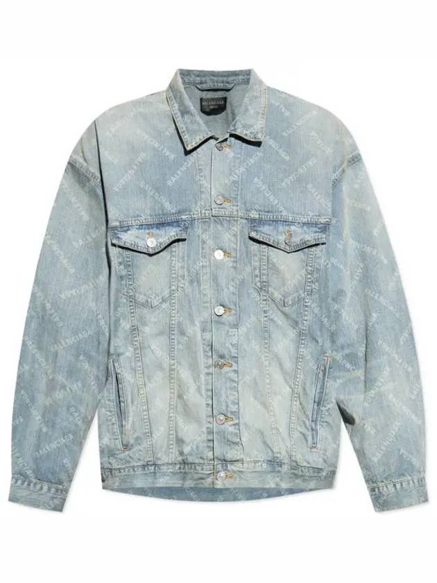 Logo Print Denim Jacket Blue - BALENCIAGA - BALAAN 2