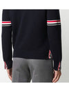 Milano Stitch Sprite Armband Cotton V-neck Cardigan Navy - THOM BROWNE - BALAAN 7