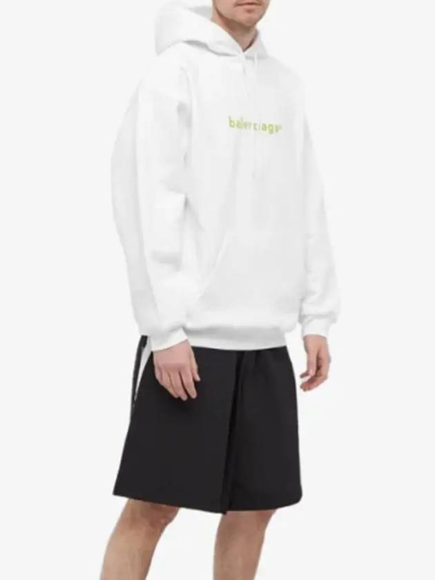 Logo Hoodie White - BALENCIAGA - BALAAN 4