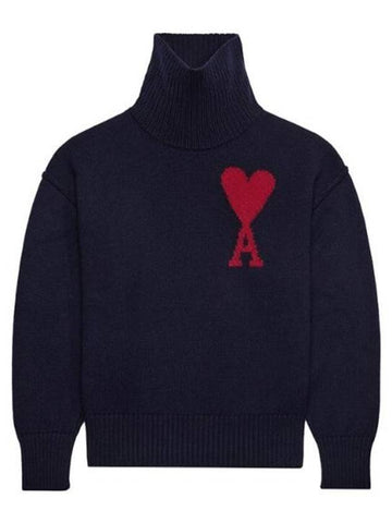 De Coeur Turtleneck Night Blue - AMI - BALAAN 1