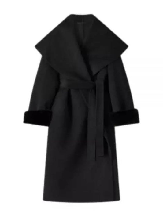 Bdanton Belted Wool Single Coat Black - MAX MARA - BALAAN 2