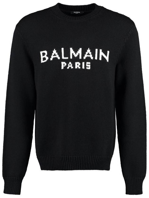 Logo Jersey Knit Top Black - BALMAIN - BALAAN 2